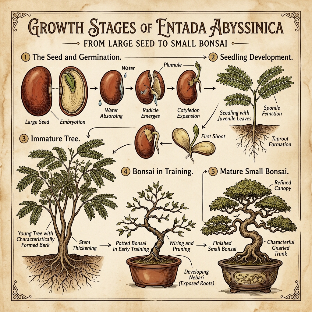 Каудекс Бонсай из Семян Entada Abyssinica